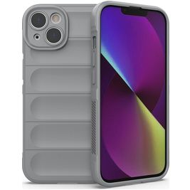 Mobigear Bumpy iPhone 14 Hülle Flexibles TPU Backcover - Grau
