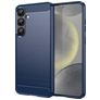 Mobigear Brushed Slim Samsung Galaxy S25 Plus Hülle Flexibles TPU Backcover - Blau
