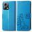 Mobigear Clover POCO X5 Hülle Klapphülle Geldbörse - Blau