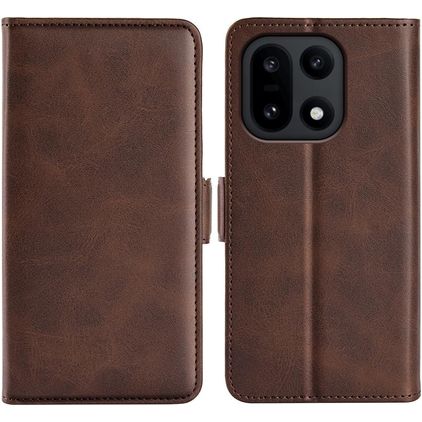 Mobigear Slim Magnet OnePlus 15 Hülle Klapphülle Geldbörse - Braun