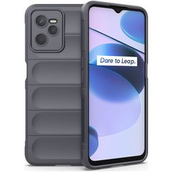 Mobigear Bumpy Realme C35 Hülle Flexibles TPU Backcover - Charcoal