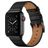 Mobigear Firenze Leder Apple Watch Armband Dornschließe - 49/46/45/44 mm - Schwarz