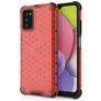 Mobigear Honeycomb Samsung Galaxy A03s Hülle Hardcase Backcover Stoßfest - Rot