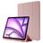 Mobigear Tri-Fold Gel iPad Air 13 Zoll (2024) Hülle TPU,Kunstleder Klapphülle + Stifthalter - Pink