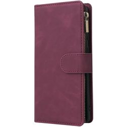 Mobigear Zipper Samsung Galaxy Note 10 Lite Hülle Klapphülle Geldbörse - Rot