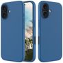 Mobigear Rubber Touch iPhone 16 Silikon Hülle Backcover - Blau