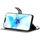 Mobigear Butterfly iPhone 12 Hülle Klapphülle Geldbörse - Grau