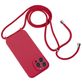 Mobigear Lanyard iPhone 14 Pro Silikon Handykette - Weinrot