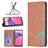 Mobigear Rhombus Slim Samsung Galaxy A33 Klapphülle - Braun