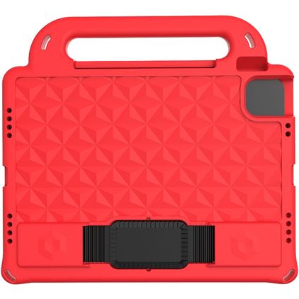 Mobigear Diamond iPad Pro 11 Zoll (2021) Tablet Hülle für Kinder mit Tragegriff - Rot