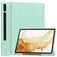 Mobigear Tri-Fold Gel Samsung Galaxy Tab S9 Plus Hülle TPU,Kunstleder Klapphülle + Stifthalter - Türkis