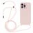 Mobigear Lanyard iPhone 14 Pro Silikon Handykette - Sand Pink
