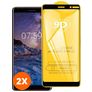 Mobigear Premium Nokia 3.1 Plus Panzerglas Gehärtetes Glas Displayschutz - Hüllenfreundlich - Schwarz (2er Pack)