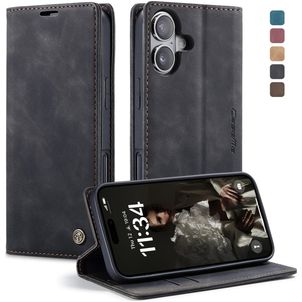 CaseMe 013 iPhone 17 Klapphülle Portemonnaie - Schwarz