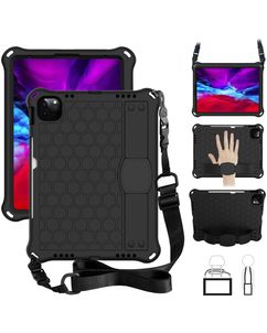 Mobigear HexStrap iPad Pro 11 Zoll (2024) Hülle EVA Schaum Backcover + Schulterträger - Schwarz