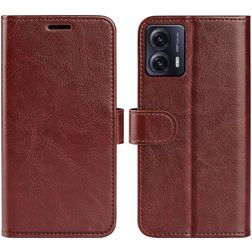 Mobigear Basic Motorola Moto G53 5G Hülle Klapphülle Geldbörse - Braun