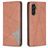 Mobigear Rhombus Slim Samsung Galaxy S25 FE Klapphülle - Braun