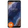 Mobigear Premium Nokia 9 PureView Panzerglas Gehärtetes Glas Displayschutz - Hüllenfreundlich - Schwarz (2er Pack)