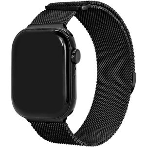 Mobilize RVS Milanaise Apple Watch Armband Magnetverschluss - 42/41/40/38 mm - Schwarz