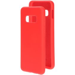 Mobiparts Samsung Galaxy S10e Silikon Backcover - Scarlet Red