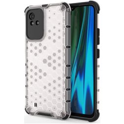 Mobigear Honeycomb Realme Narzo 50 4G Hülle Hardcase Backcover Stoßfest - Weiß