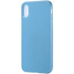 Mobigear Colors iPhone XS Max Hülle Flexibles TPU Backcover - Blau