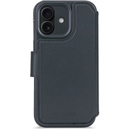 Decoded Detachable Wallet iPhone 17 MagSafe Hülle Echtes Leder Abnehmbare 2in1 Klapphülle Geldbörse - Navy Shadow