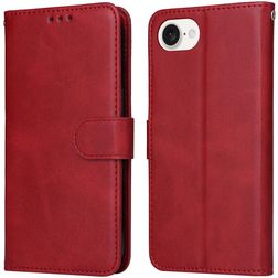 Mobigear Wallet iPhone 16e Klapphülle Portemonnaie - Rot