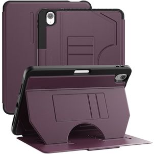 Mobigear Magnetic Folio iPad Air 11 Zoll (2024) Hülle Klapphülle + Stifthalter - Lila