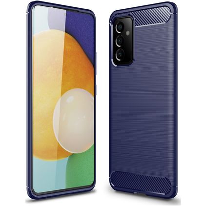 Mobigear Brushed Slim Samsung Galaxy A82 5G Hülle Flexibles TPU Backcover - Blau