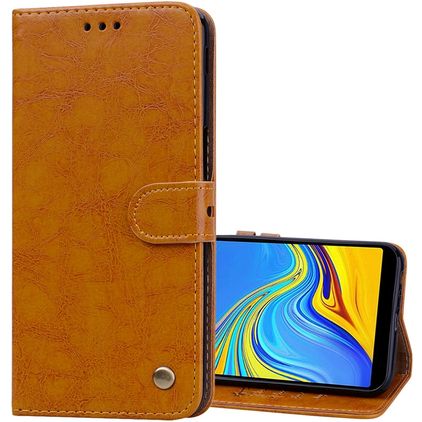 Mobigear Wallet Samsung Galaxy J6 Plus Hülle Klapphülle Geldbörse - Cognac