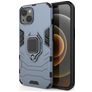 Mobigear Armor Ring iPhone 13 Hülle Hardcase Backcover Stoßfest mit Ringhalter - Blau