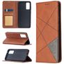Mobigear Rhombus Slim Samsung Galaxy S20 FE Hülle Klapphülle - Braun