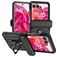 Mobigear Armor Ring Motorola Razr 50 Hülle Hardcase Backcover Stoßfest mit Ringhalter - Schwarz