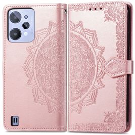 Mobigear Mandala Realme C31 Hülle Klapphülle Geldbörse - Roségold