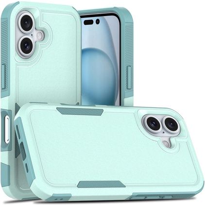 Mobigear Heavy Armor iPhone 16 Hülle Hardcase Backcover Stoßfest - Grün