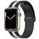 Mobigear Stripe Mag Silikon Apple Watch Armband Magnetverschluss - 42/41/40/38 mm - Schwarz / Weiß