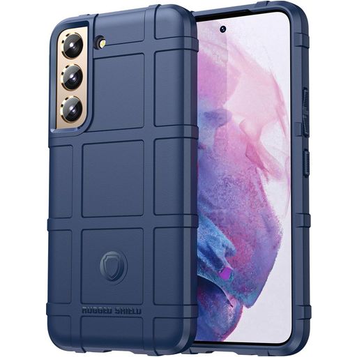 Mobigear Rugged Shield Samsung Galaxy S23 Ultra Hülle Flexibles TPU Backcover Stoßfest - Blau