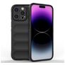 Mobigear Bumpy iPhone 15 Pro Max Hülle Flexibles TPU Backcover - Schwarz