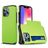 Mobigear Card iPhone 13 Hülle Hardcase Backcover Stoßfest mit Kartenhalter - Grün
