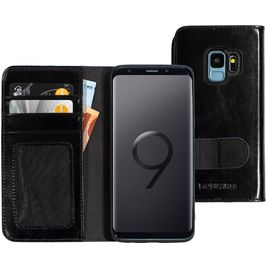 Mobiparts Excellent Wallet 2.0 Samsung Galaxy S9 Hülle Echtes Leder Klapphülle Geldbörse - Jade Black