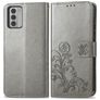 Mobigear Clover Nokia G42 Hülle Klapphülle Geldbörse - Grau