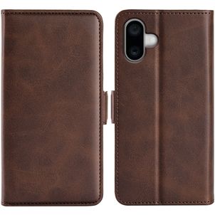 Mobigear Slim Magnet iPhone 16 Hülle Klapphülle Geldbörse - Braun