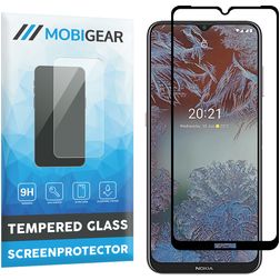 Mobigear Premium Nokia G10 Panzerglas Displayschutz - Hüllenfreundlich - Schwarz