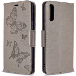 Mobigear Butterfly Sony Xperia L4 Hülle Klapphülle Geldbörse - Grau