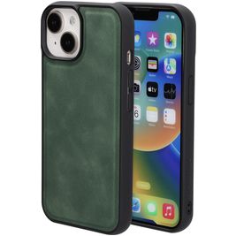 Mobiparts Classic iPhone 15 MagSafe Hülle TPU,Kunstleder Backcover - Emerald Green