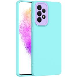 Mobigear Colors Samsung Galaxy A73 Hülle Flexibles TPU Backcover - Türkis