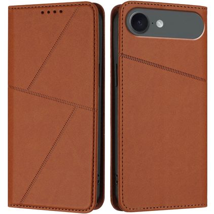 Mobigear Frosted Flip iPhone Air Hülle Klapphülle Geldbörse - Braun