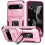 Mobigear Armor Ring Cam Slide Google Pixel 9 Pro XL Hülle Hardcase Backcover Stoßfest mit Ringhalter und Kamera Slider - Pink
