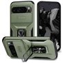 Mobigear Armor Ring Cam Slide Google Pixel 9 Pro XL Hülle Hardcase Backcover Stoßfest mit Ringhalter und Kamera Slider - Grün